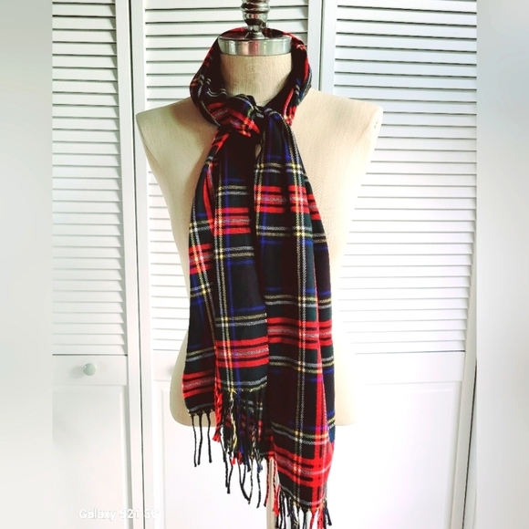 Dior Cashmaire red plaid scarf - Picture 1 of 6